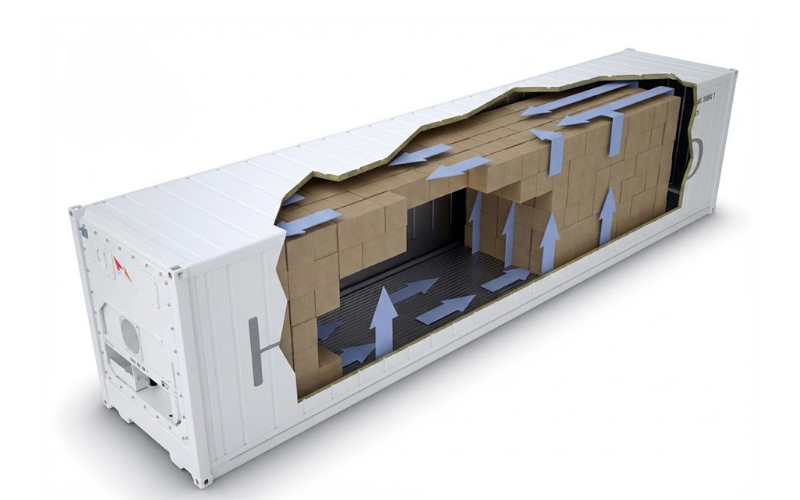 Hệ thống làm lạnh của container lạnh chuyên dùng để bảo quản thực phẩm trong vận tải biển.