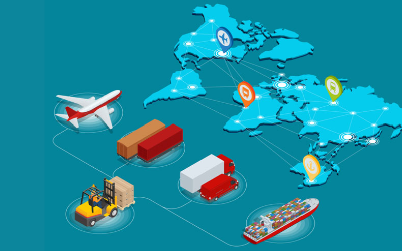 Giải pháp vận tải đa phương thức gồm đường biển, đường hàng không và đường sắt, giúp doanh nghiệp chủ động kế hoạch khi xung đột Trung Đông ảnh hưởng logistics.