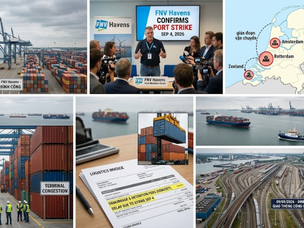 Hà Lan Xác Nhận Đình Công Cảng Toàn Quốc Ngày 4/9 Rotterdam Amsterdam Zeeland Tê Liệt 8 Giờ